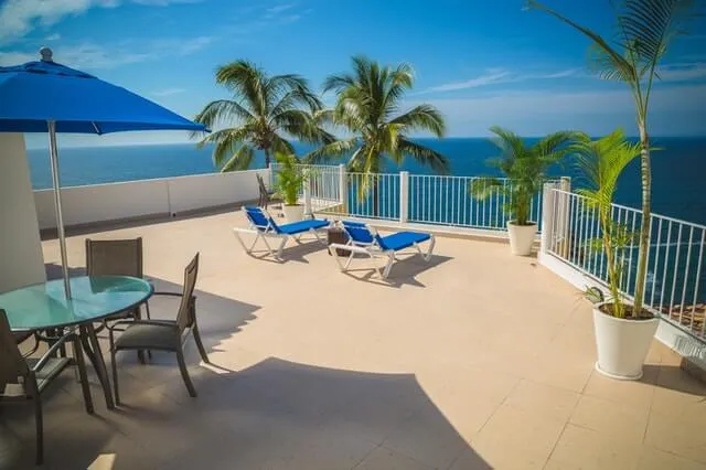 Balcony tiling overlooking the Sunshine Coast