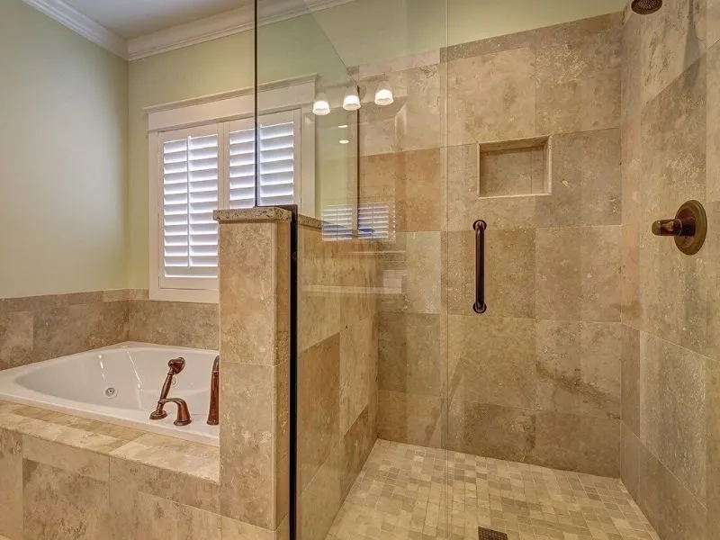 marble bathroom renovation tiling